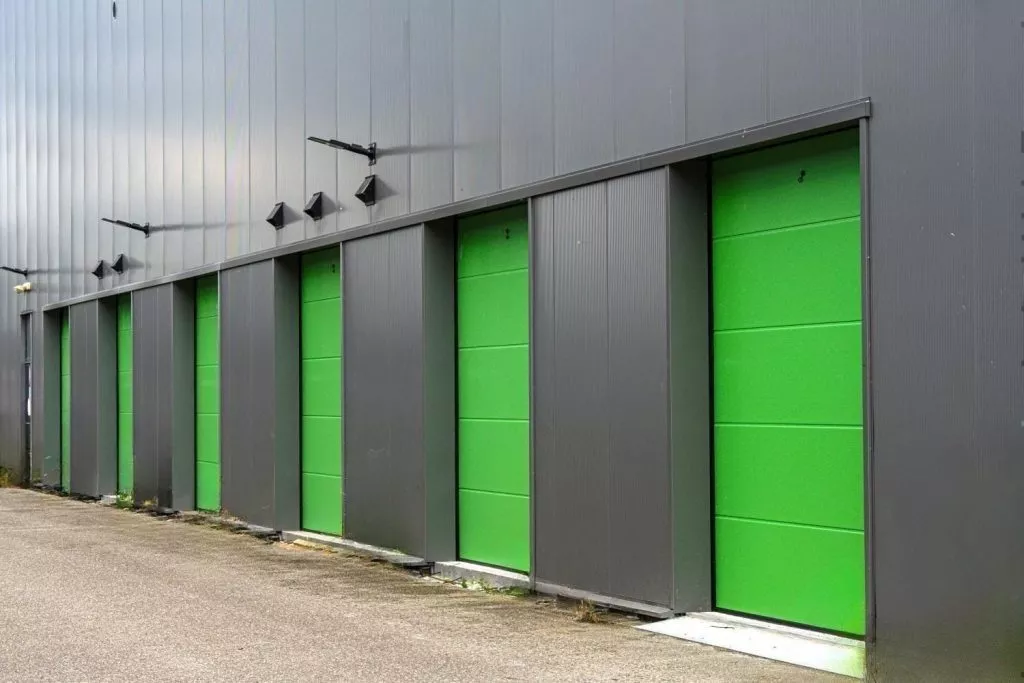Opslagruimtes groene deur