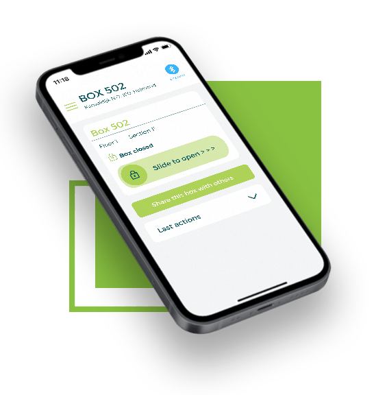 Digitale toegangsapp voor opslagruimte